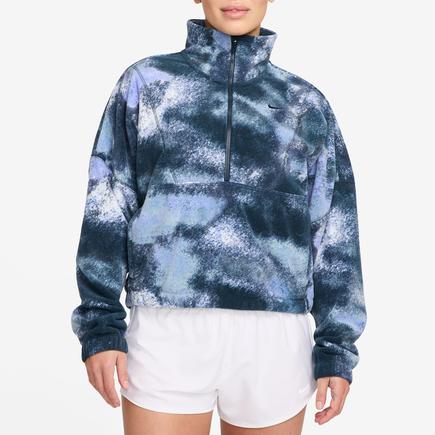 NIKE ワンTherma-FIT オーバーサイズド 1/2ジップ フリースプリントトップ