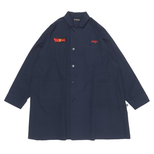 COTTON PAN ショップコート ブルー F