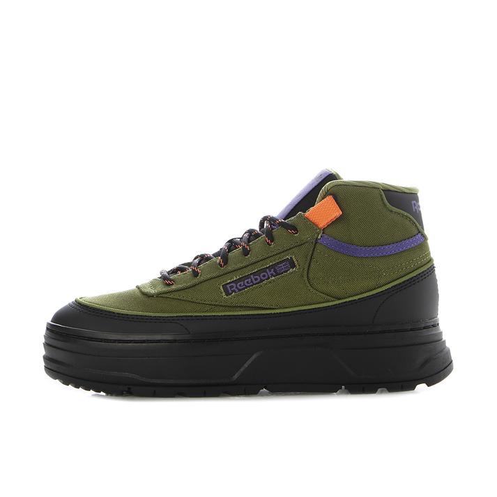 yz yREEBOKz [{bN CLUB C GEO MID NuV[ QI ~bh 100201444 BLK/GRN/RUP 22cm