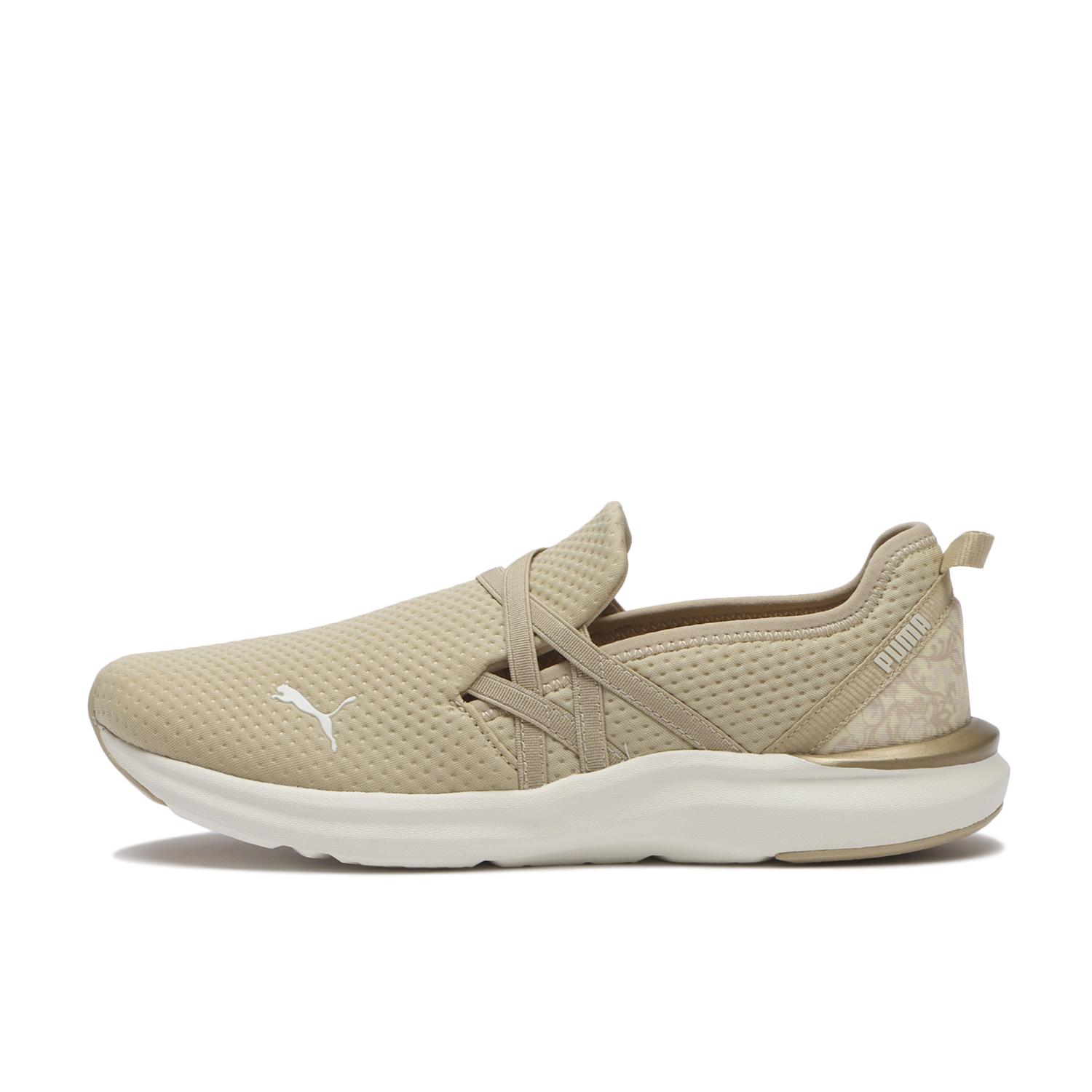 PUMA✨レースアップバレエシューズ　25cm　カーキ　フラットシューズ PUMA✨レースアップバレエシューズ 25cm カーキ フラット