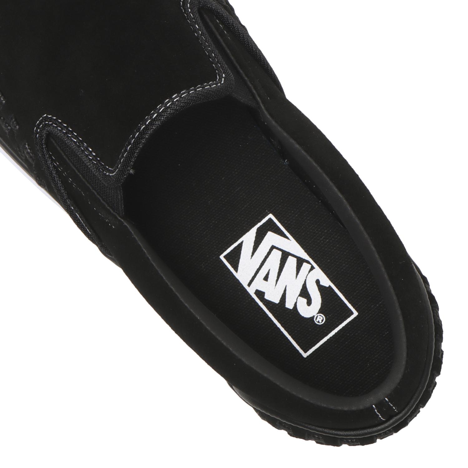 VANS V98CF SUEDE スリッポン BLACK/WHITE 27cm VANS】 ヴァンズ SLIP ON スリッポン V98CF SUEDE BLACK/WHITE