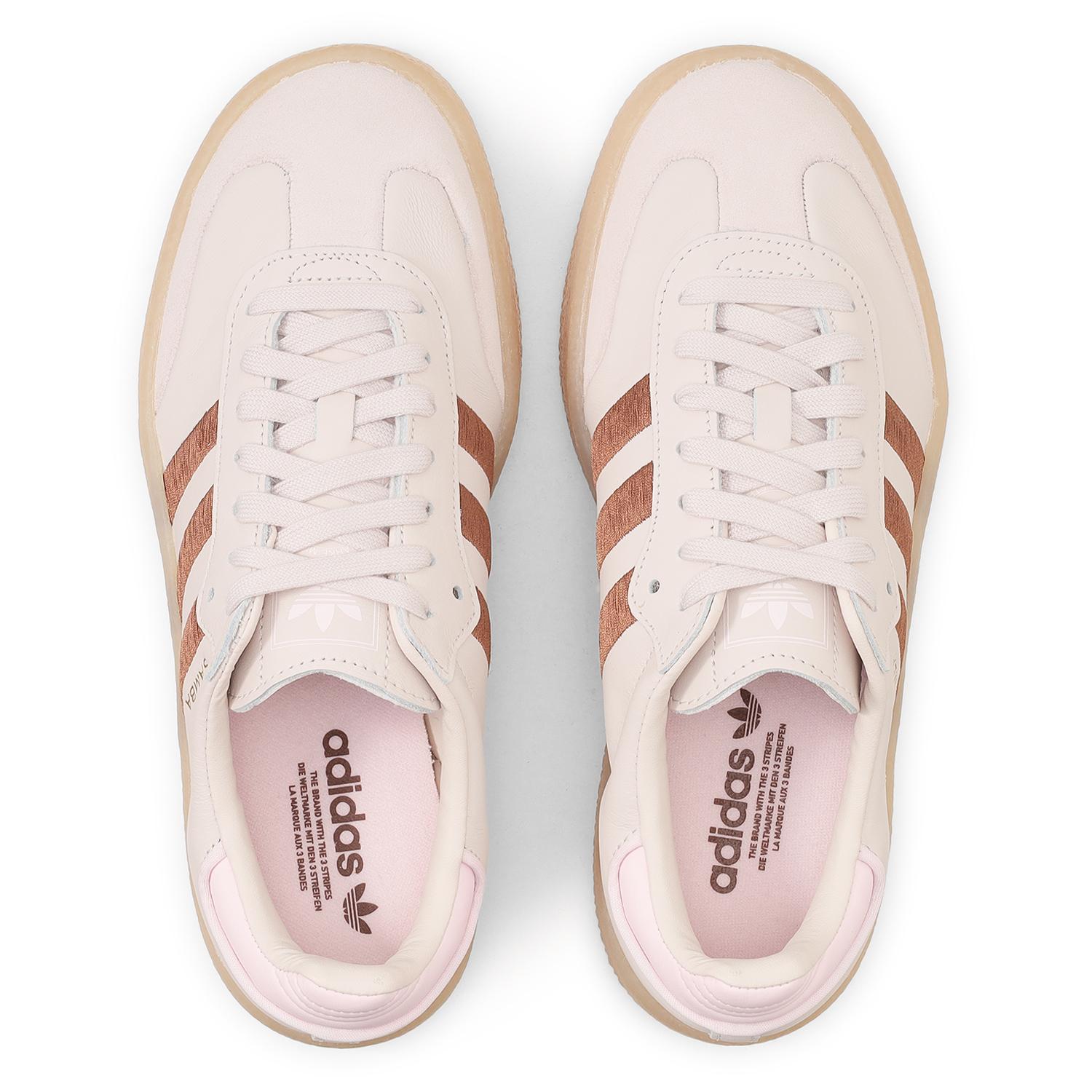【美品】adidas sambae w ブラウン ピンク スニーカー 23.5 レディース 【ADIDAS】 アディダス SAMBAE W サンベー W ID3737 PUTT
