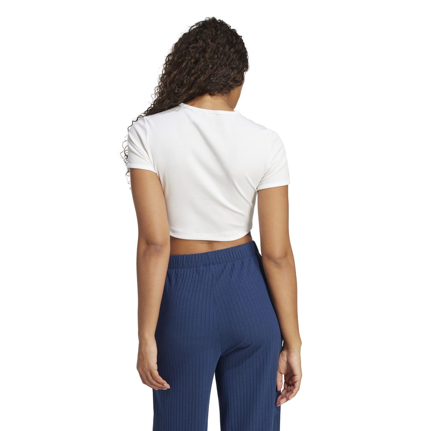 レディース 【adidas】W ESS CROP TEE WHITE 国内発送 レディース 【adidas】 アディダス W ESS CROP TEE ショート