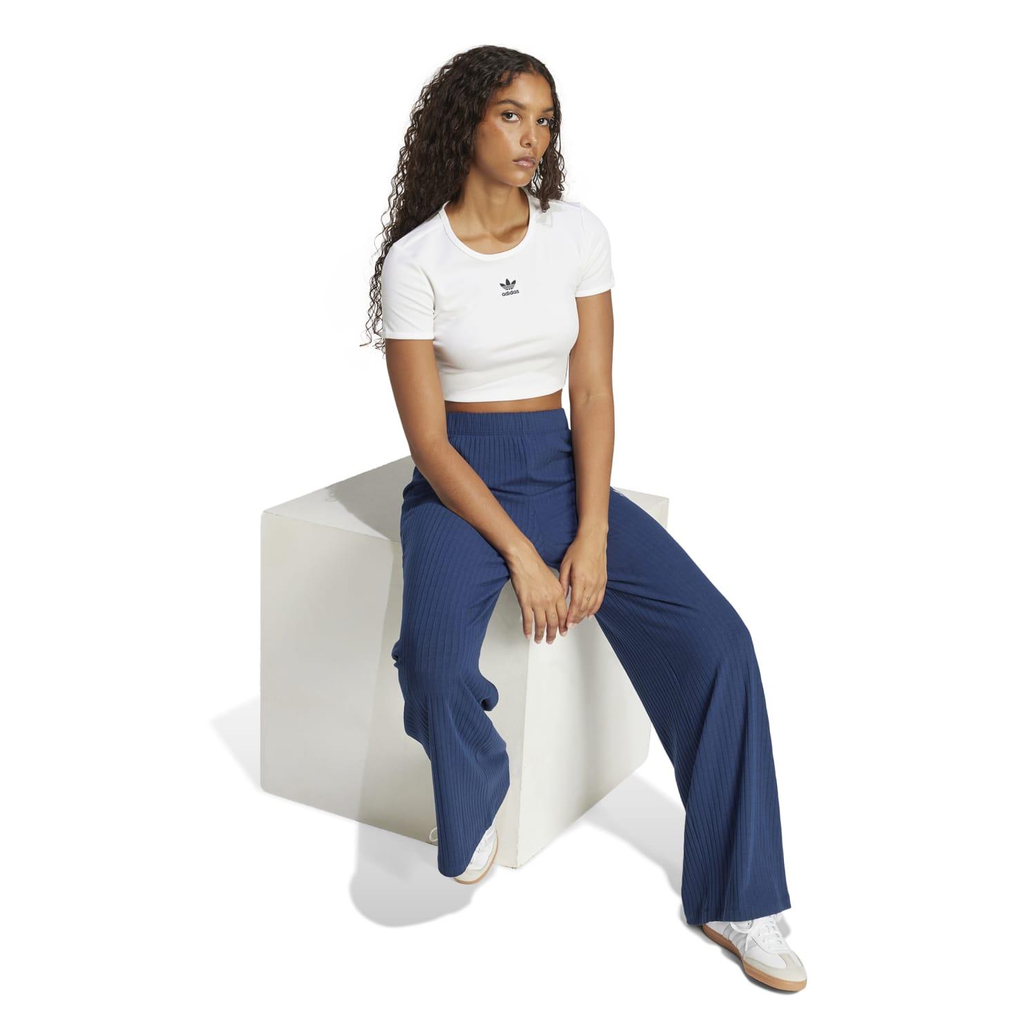 レディース 【adidas】 アディダス W ESS RIB TEE ショート