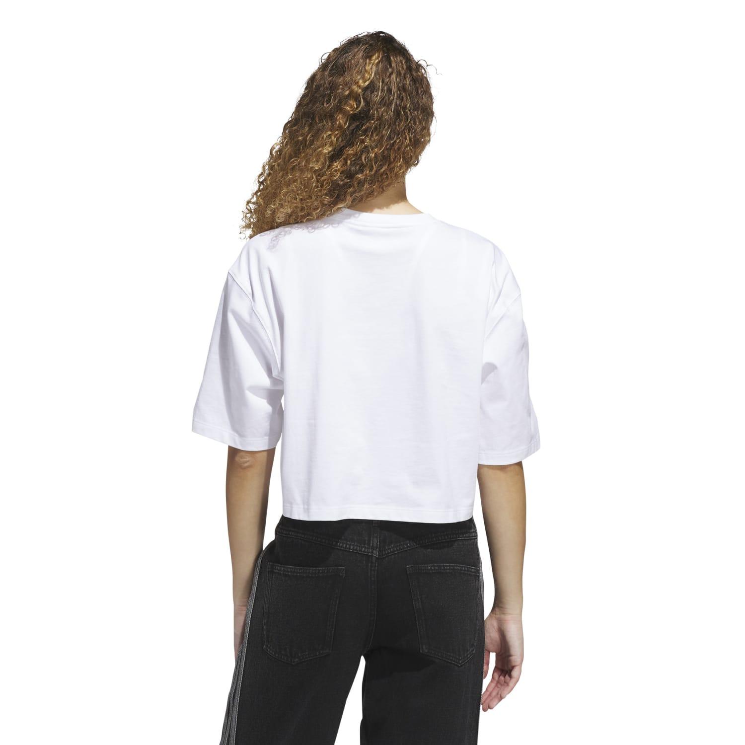 レディース 【adidas】W ESS CROP TEE WHITE 国内発送 レディース 【adidas】 アディダス W ESS CROP TEE ショート