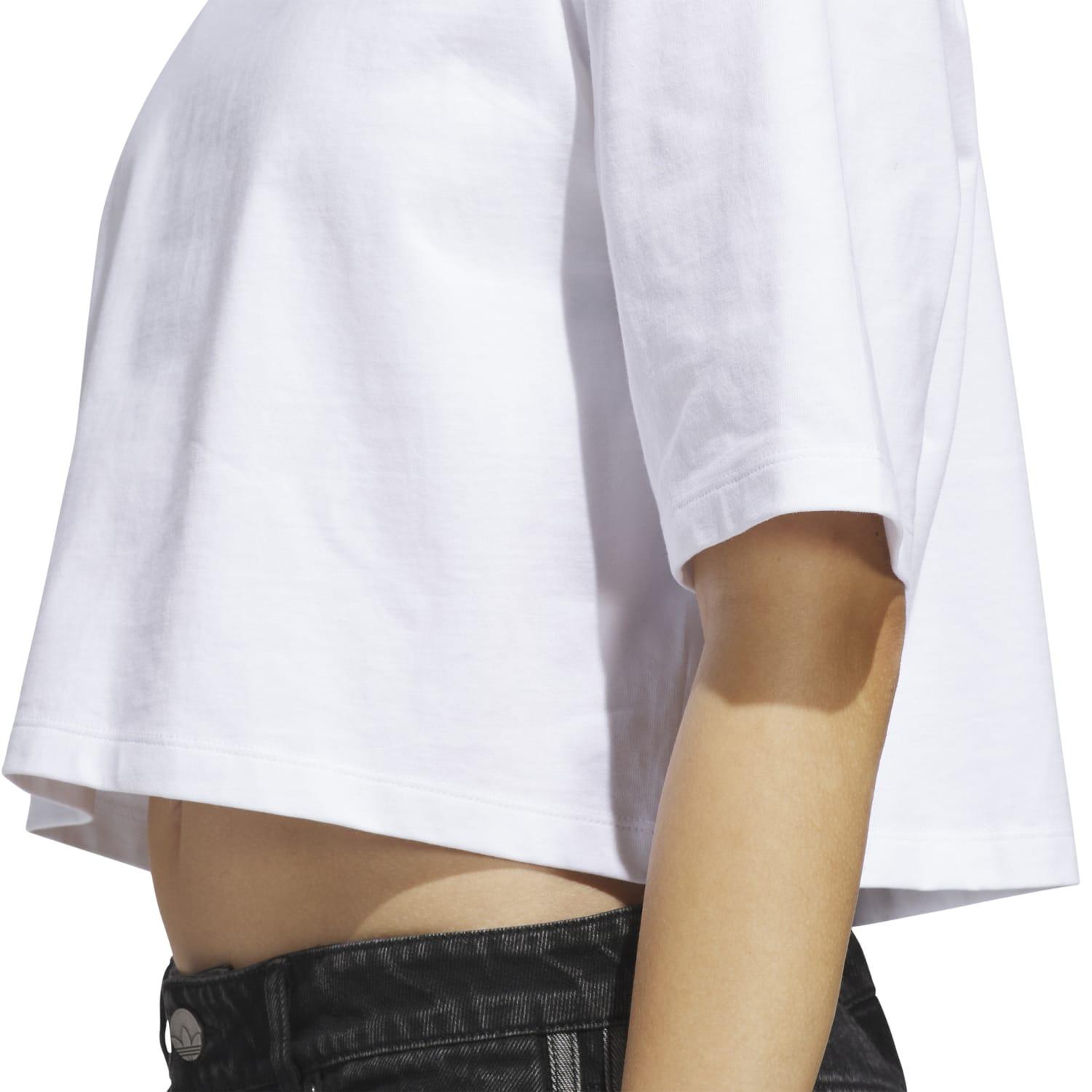 レディース 【adidas】W ESS CROP TEE WHITE 国内発送 レディース 【adidas】 アディダス W ESS CROP TEE ショート