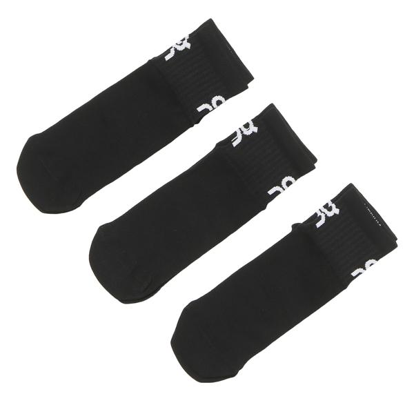 On ロゴ ソックス ミッド 3ペア ブラック XS
