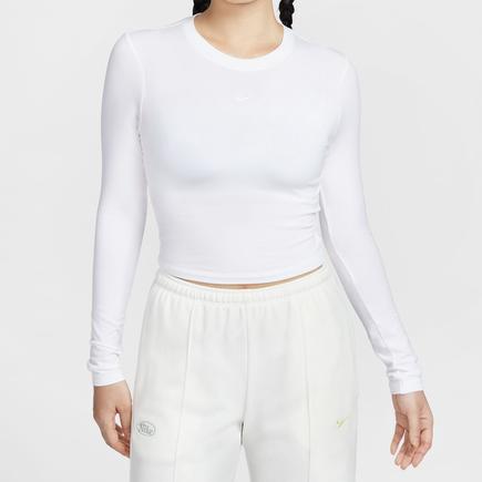 NIKE スポーツウェアチルニットスリムロングスリーブクロップドトップ