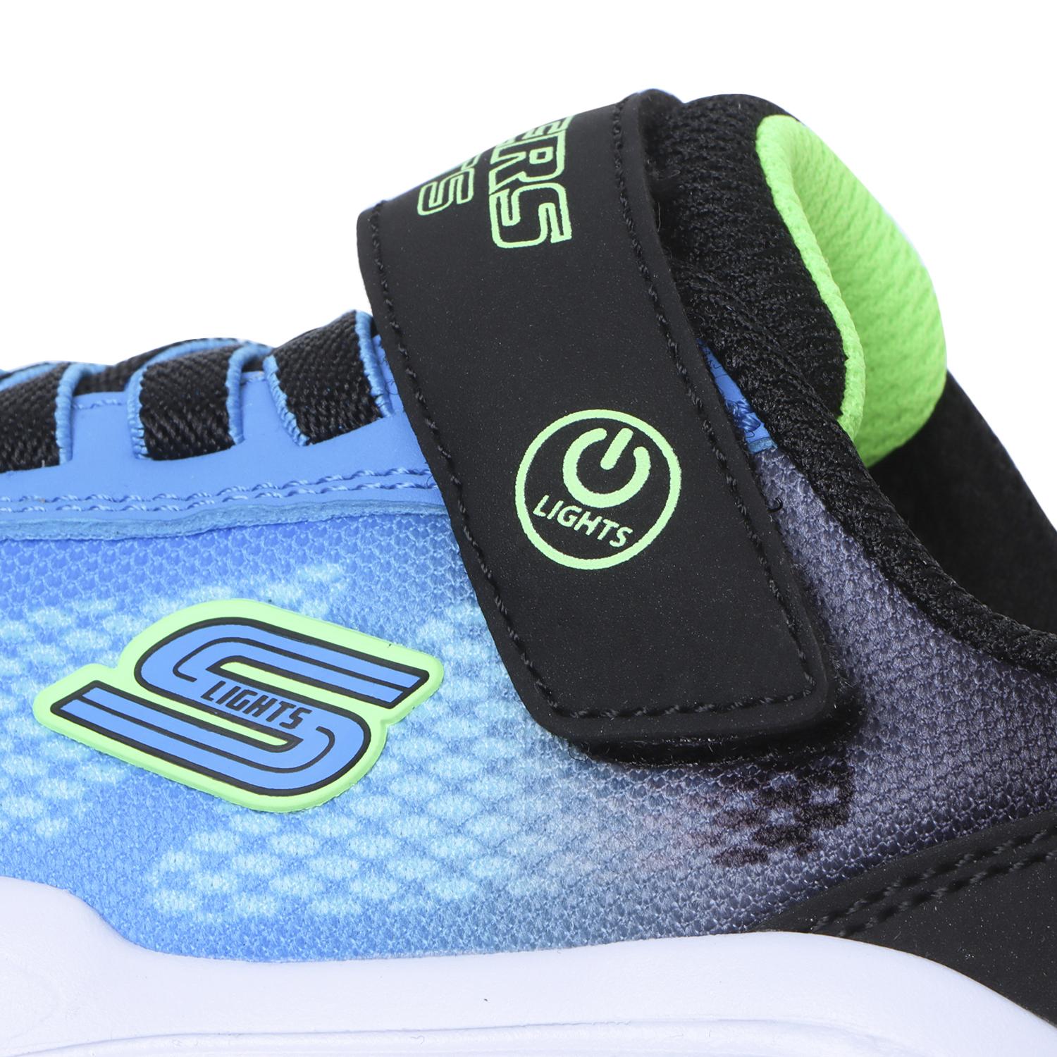 momok品！レッド＆ホワイトモールOSB.LED キッズ 【SKECHERS】 スケッチャーズ 17-21METEOR-LIGHTS メテオライツ