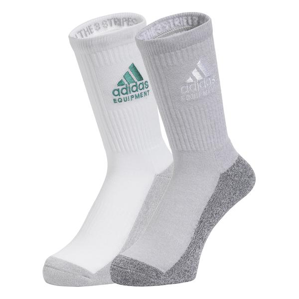 adidas エキップメント 2P ソックス ホワイト M