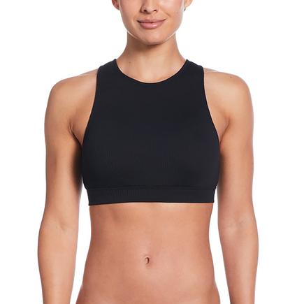 NIKE リブハイネックビキニトップ