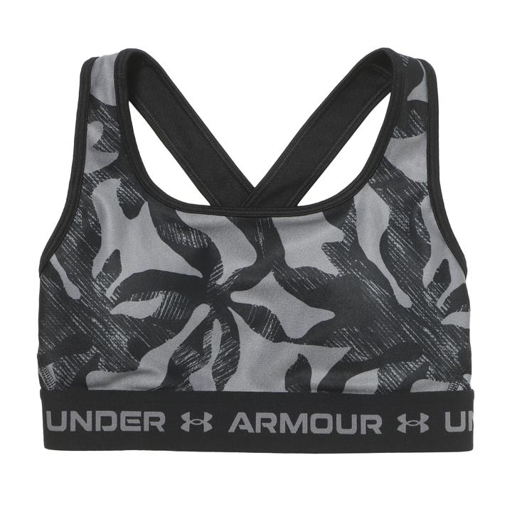 �yUNDER ARMOUR�z �A���_�[�A�[�}�[ W CROSSBACK BRA PRINT MED SUP �u���g�b�v 6001296 001BLK XL
