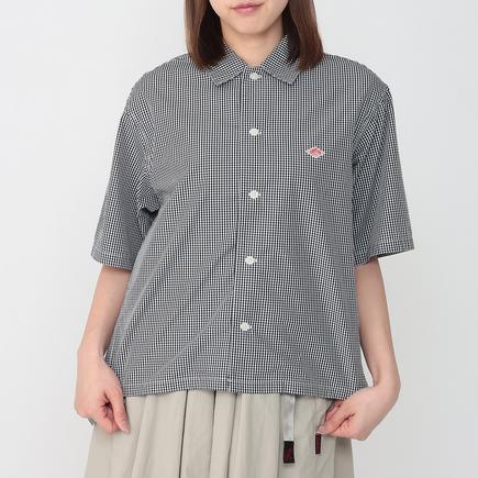 DANTON ウィメンズコットンポプリンハーフスリーブシャツ