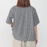 モデル：161㎝ / 着用サイズ：36 DANTON DANTON W's Cotton Poplin Half Sleeve Shirt画像3