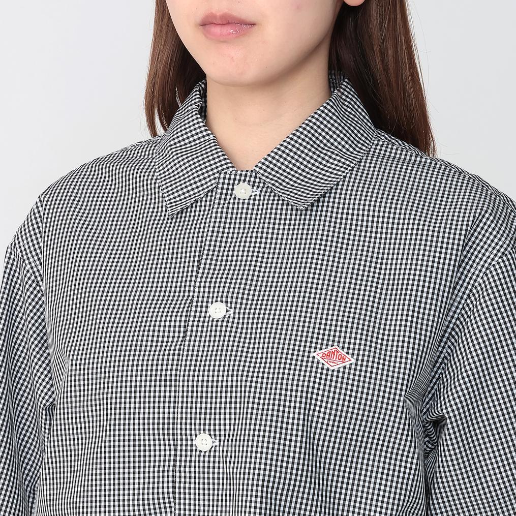  DANTON DANTON W's Cotton Poplin Half Sleeve Shirt画像4