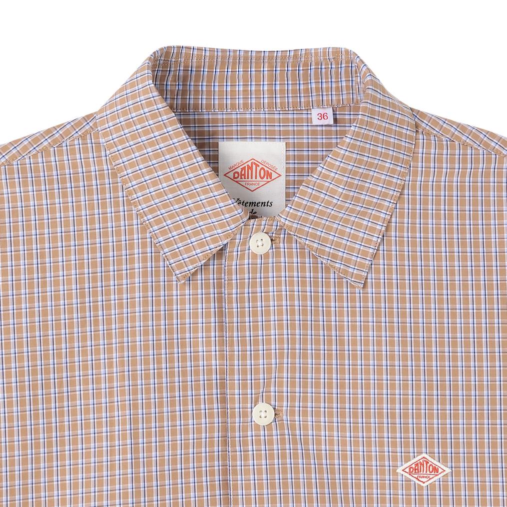  DANTON DANTON W's Cotton Poplin Half Sleeve Shirt画像2