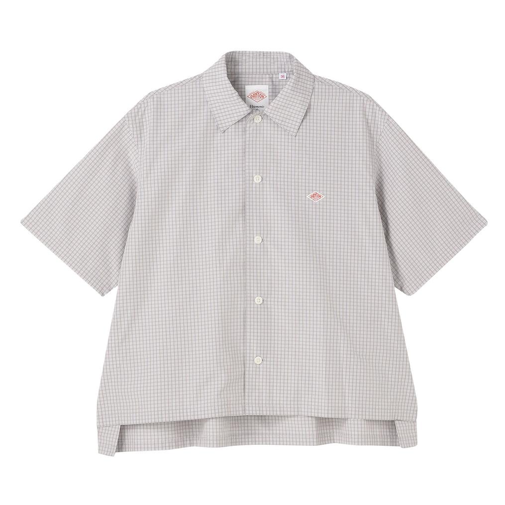  DANTON DANTON W's Cotton Poplin Half Sleeve Shirt画像1