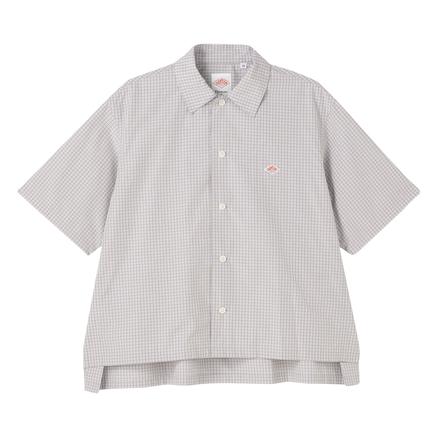 DANTON ウィメンズコットンポプリンハーフスリーブシャツ