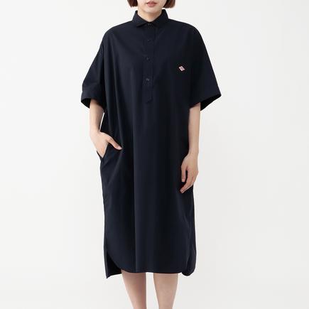 DANTON ウィメンズコットンポプリンプルオーバーシャツドレス