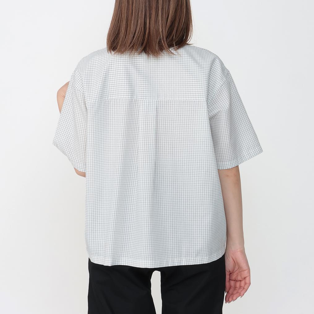 モデル：161㎝ / 着用サイズ：36 DANTON DANTON W's PLY OX S/S Short Shirt画像3