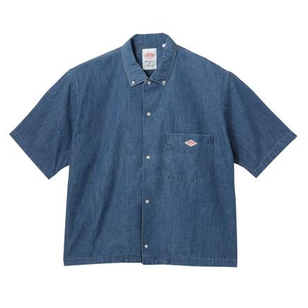 DANTON ウィメンズ デニムさんガリーショートスリーブショートシャツ