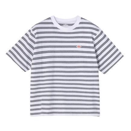 DANTON ウィメンズコットンジャージショートTシャツストライプ