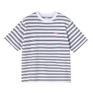 DANTON DANTON W's Cotton Jersey Short T-Shirt Stripe画像1