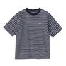  DANTON DANTON W's Cotton Jersey Short T-Shirt Stripe画像1
