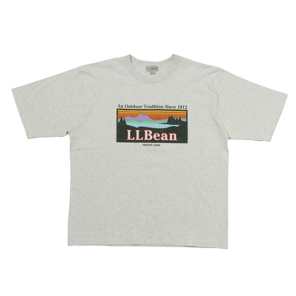 L.L.Bean モリル ショートスリーブ カタディンロゴ T グレー S