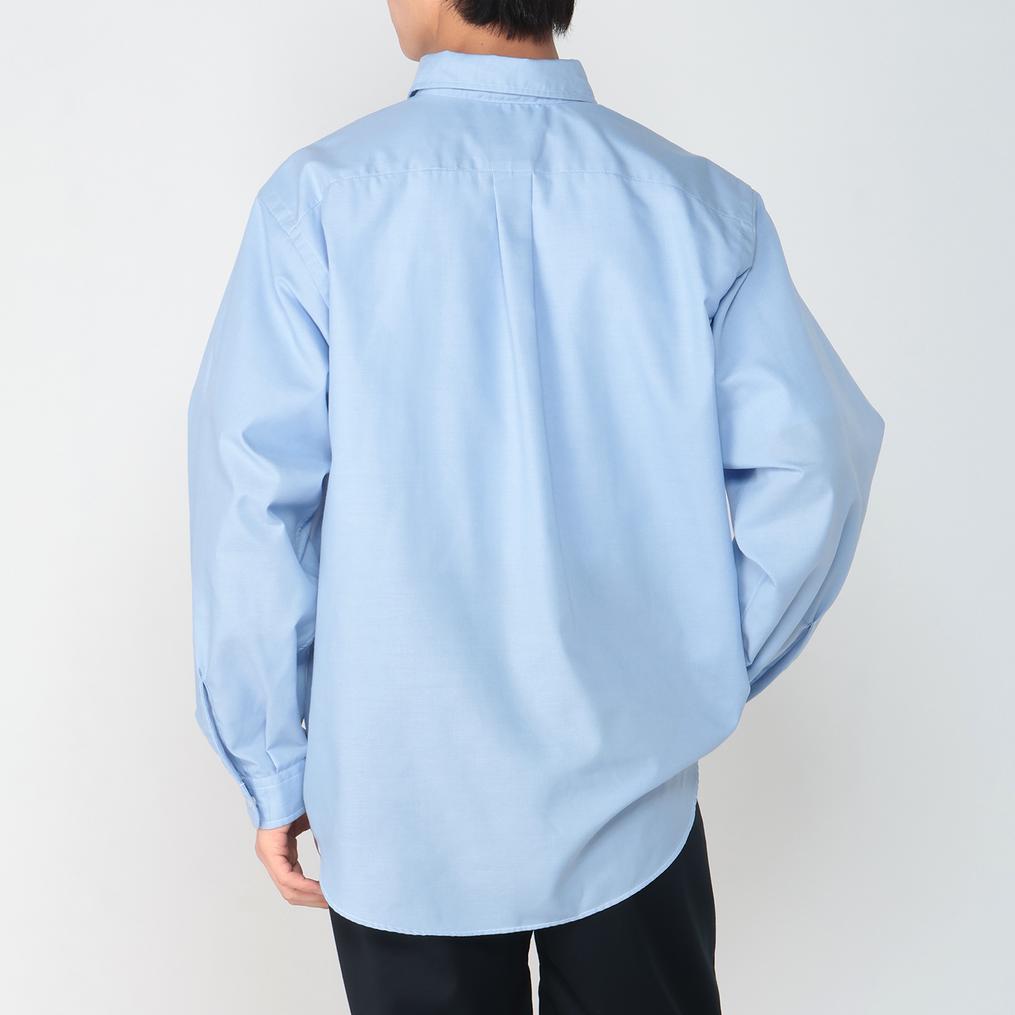 モデル：175cm / 着用サイズ：40 DANTON DANTON Dot Button B.D. L/S Shirt画像3
