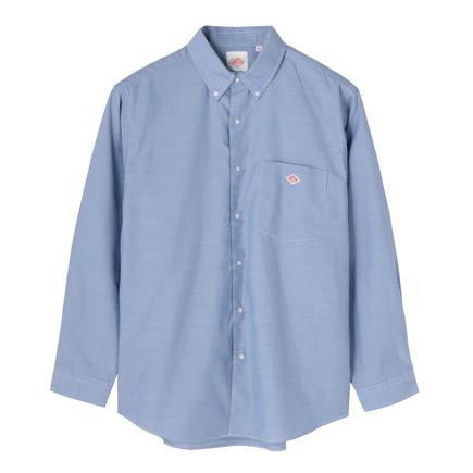 DANTON メンズドットボタンボタンダウンL/Sシャツ