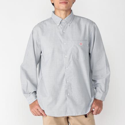 DANTON メンズドットボタンボタンダウンL/Sシャツ