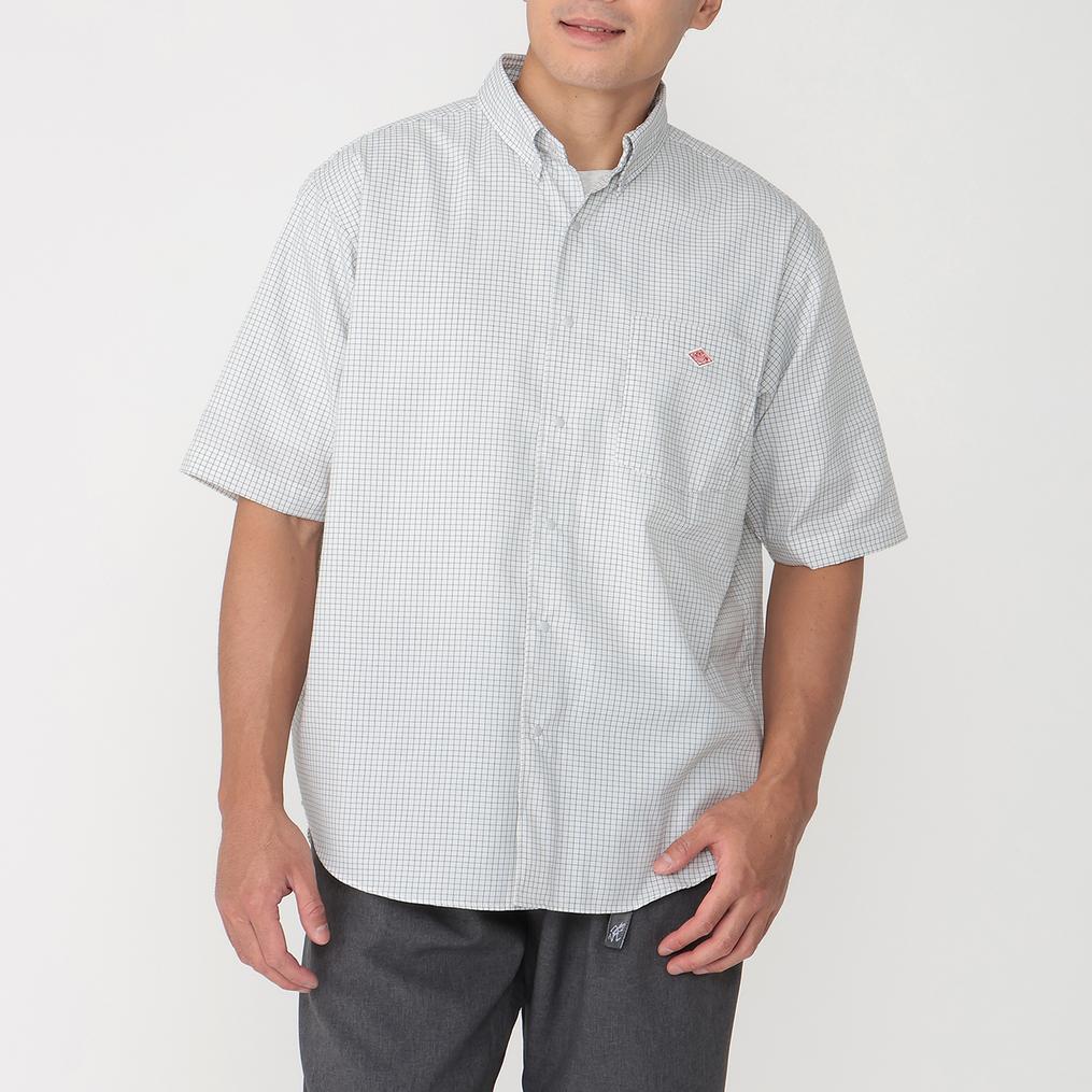 モデル：178cm / 着用サイズ：42 DANTON DANTON M's Dot Button B.D. S/S Shirt画像1