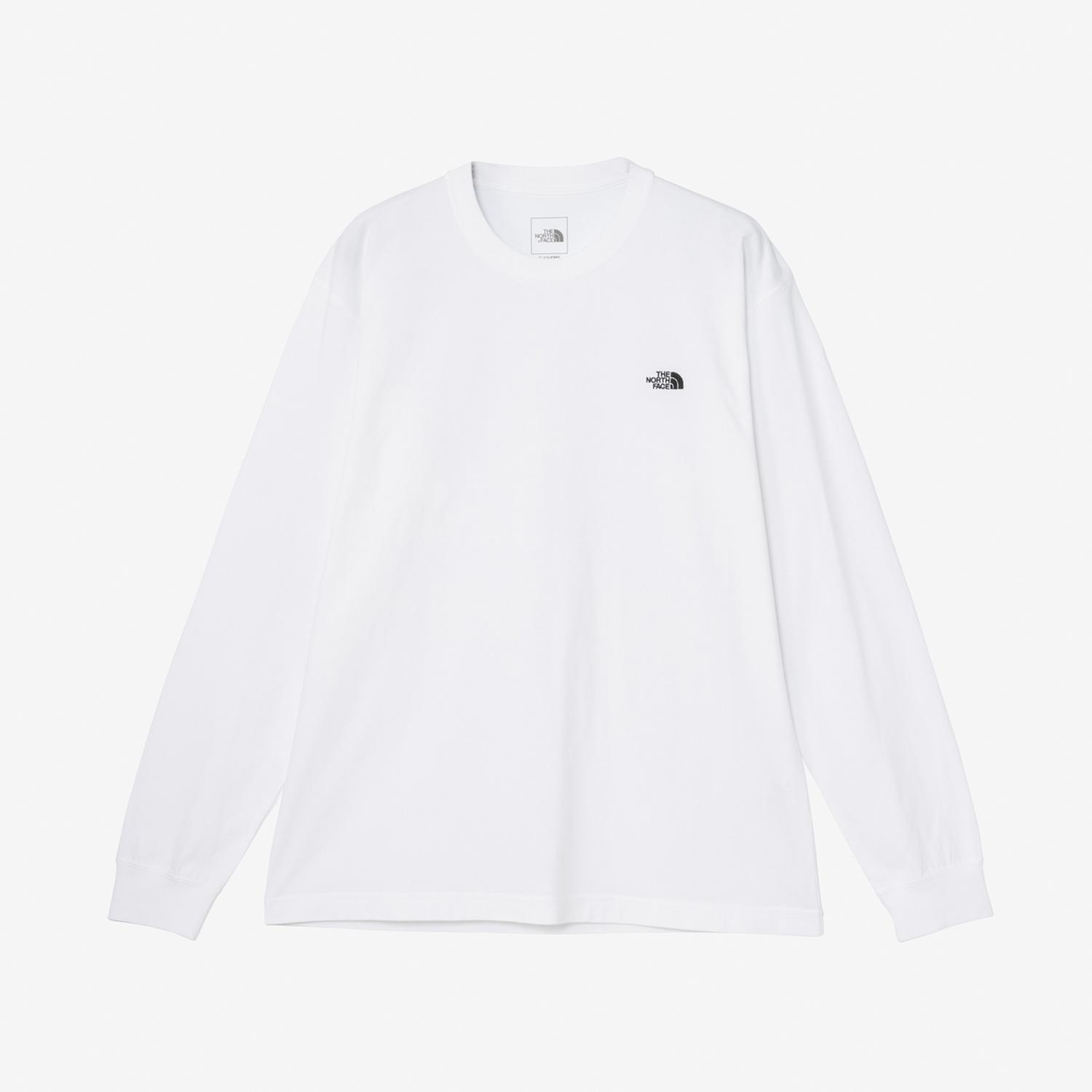 NoREMID ホワイト 長袖カットソー L THE NORTH FACE THE NORTH FACE L/S FLASHDRY Nuptse Cotton Tee
