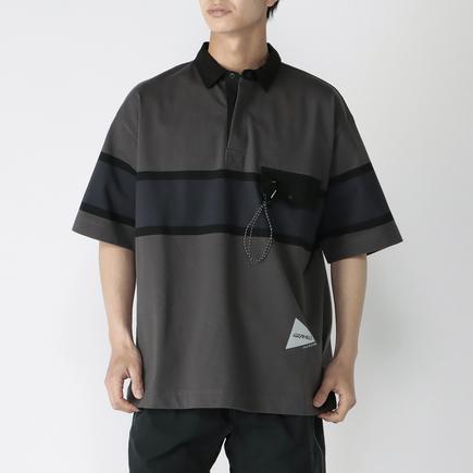 and wander グラミチテックラグビーシャツ