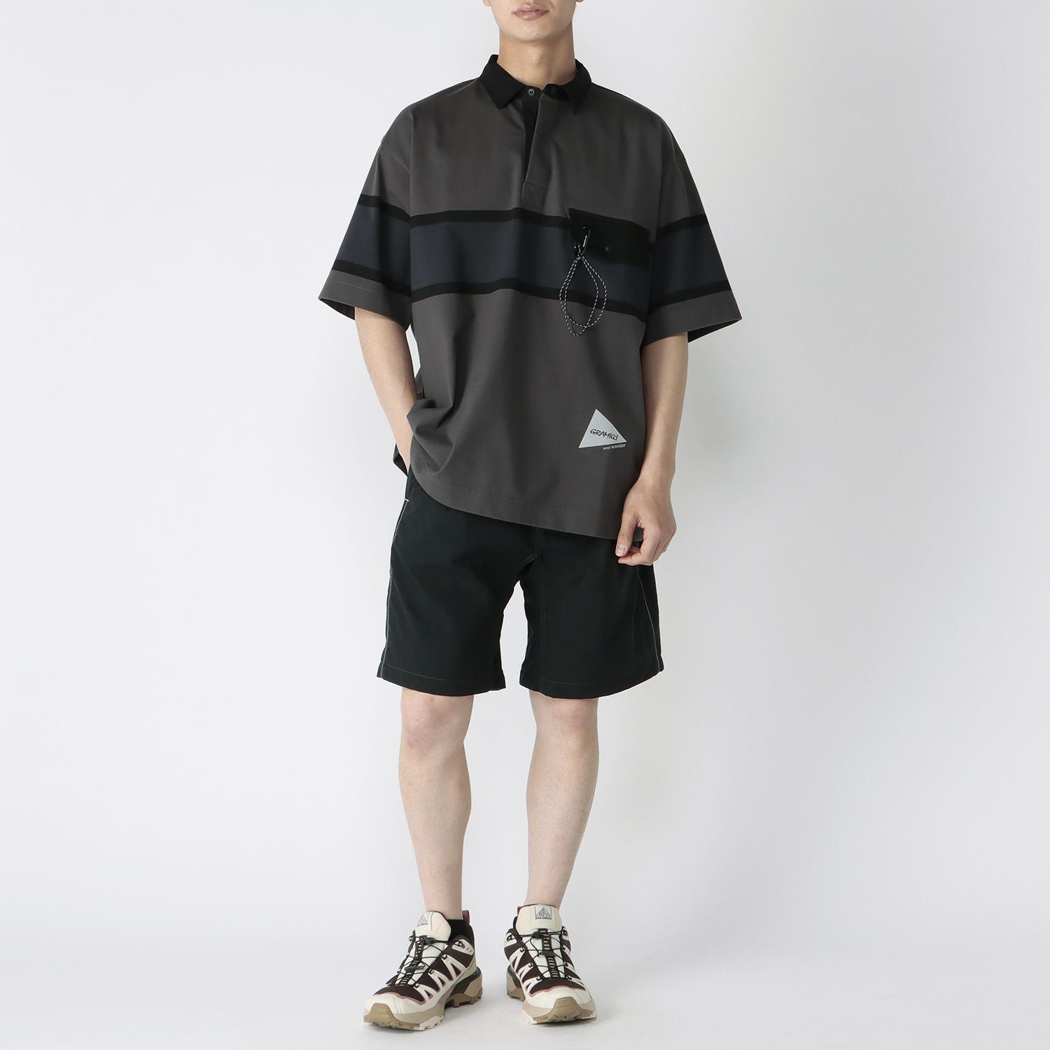 トップス GRAMICCI and wander TECH RUGBY SHIRT Gramicci x And Wander Tech Rugby Shirt Charcoal – The Sporting Lodge
