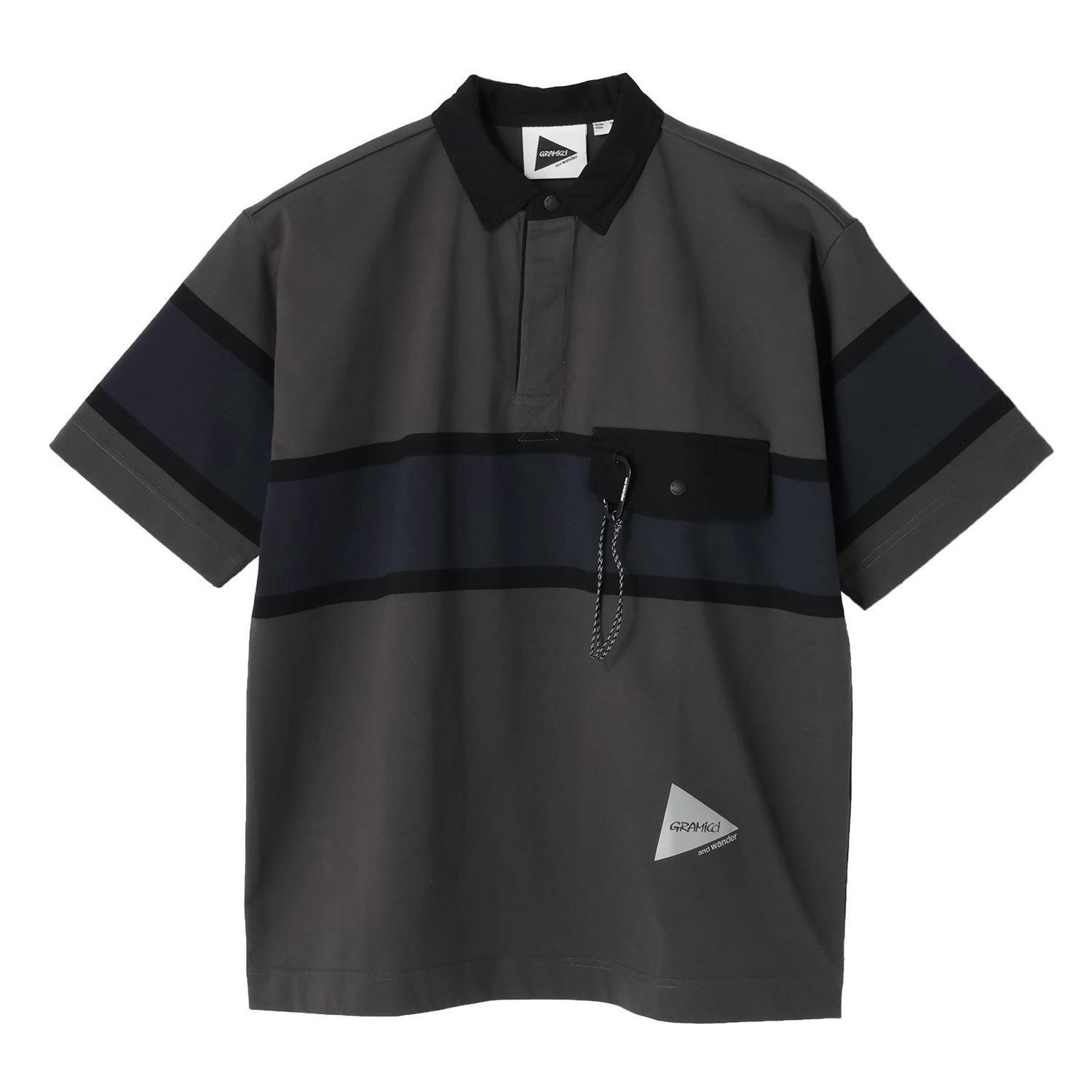 トップス GRAMICCI and wander TECH RUGBY SHIRT and wander and wander Gramicci Tech Rugby Shirt｜OSHMAN'S ONLINE