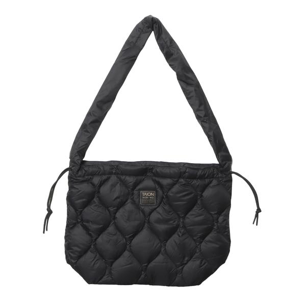 TAION ミリタリー ダウン ショルダーバッグ-ソフトシェル ブラック FREE