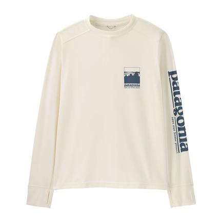 patagonia キッズロングスリーブキャプリーンシルクウェイトTシャツ