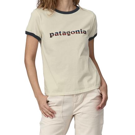 patagonia ウィメンズ'73 テキストロゴオーガニックリンガーティー