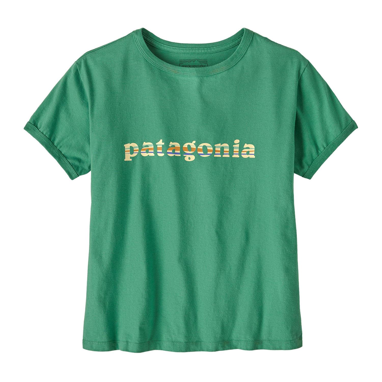 patagonia PATAGONIA W's '73 Text Logo Organic Ringer Tee｜OSHMAN'S