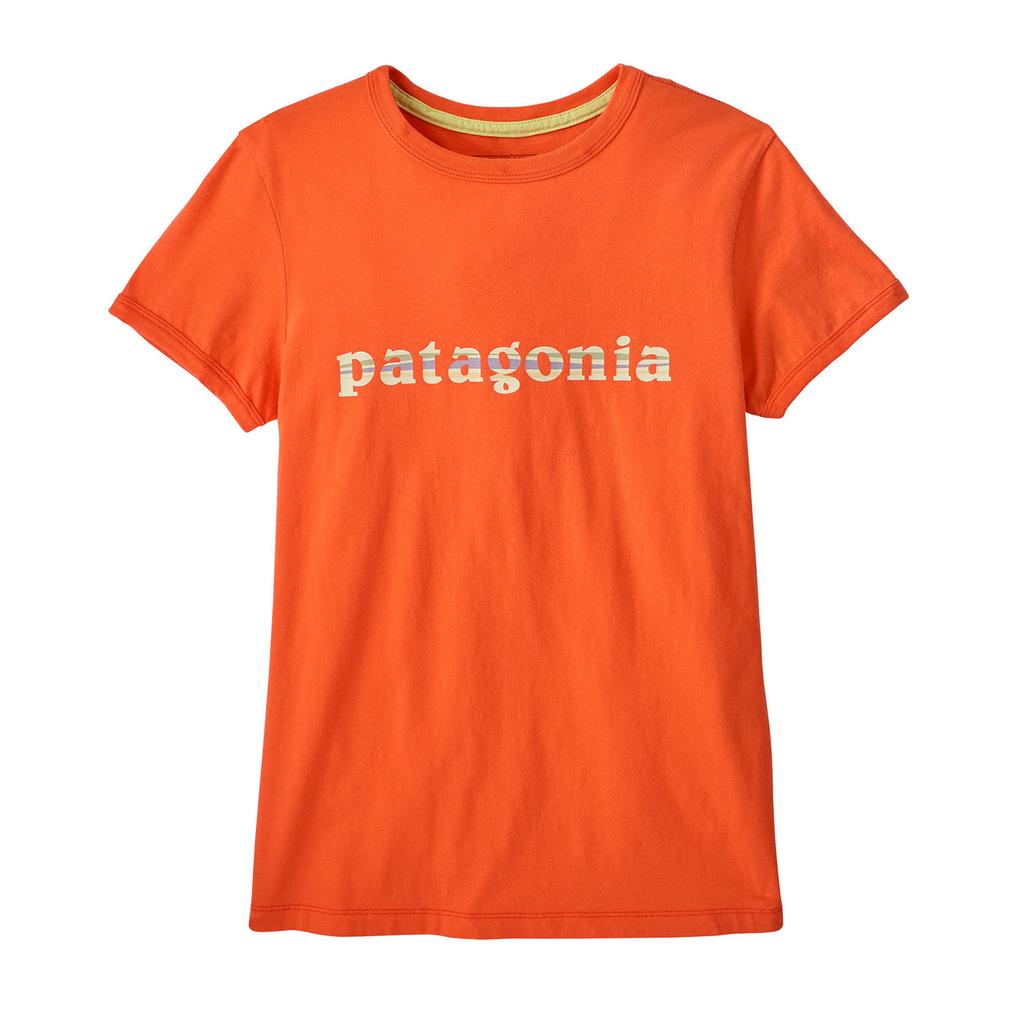  patagonia PATAGONIA W's '73 Text Logo Organic Ringer Tee画像1