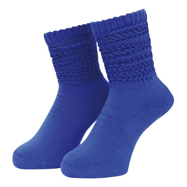 WHIMSY ルーズゲージ リブソックス ブルー F