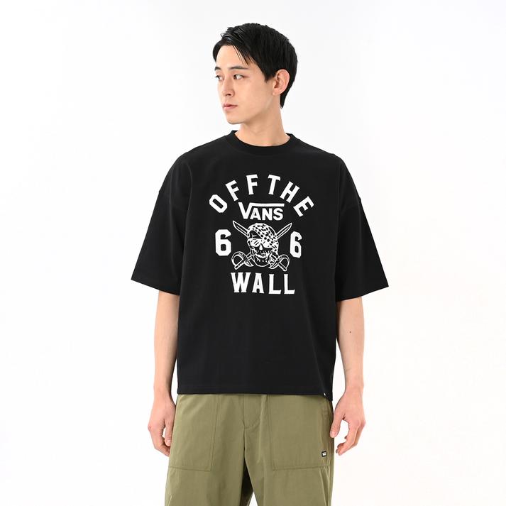 VANS �V���[�g�X���[�u BLACK