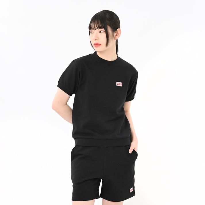 VANS �V���[�g�X���[�u BLACK