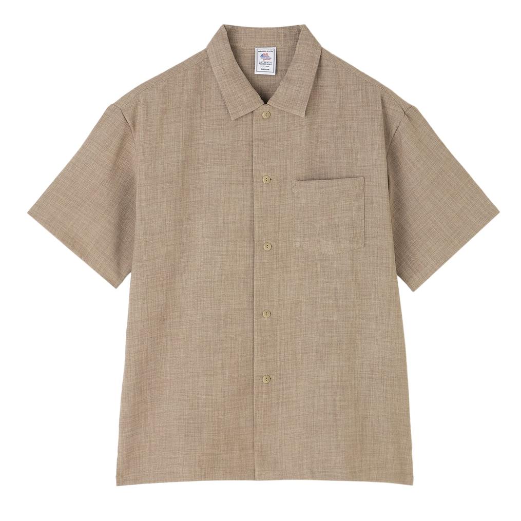 JEMORGAN J.E.MORGAN Tech Linen Open Collar S/S Shirts OSHMAN'S SMU画像1