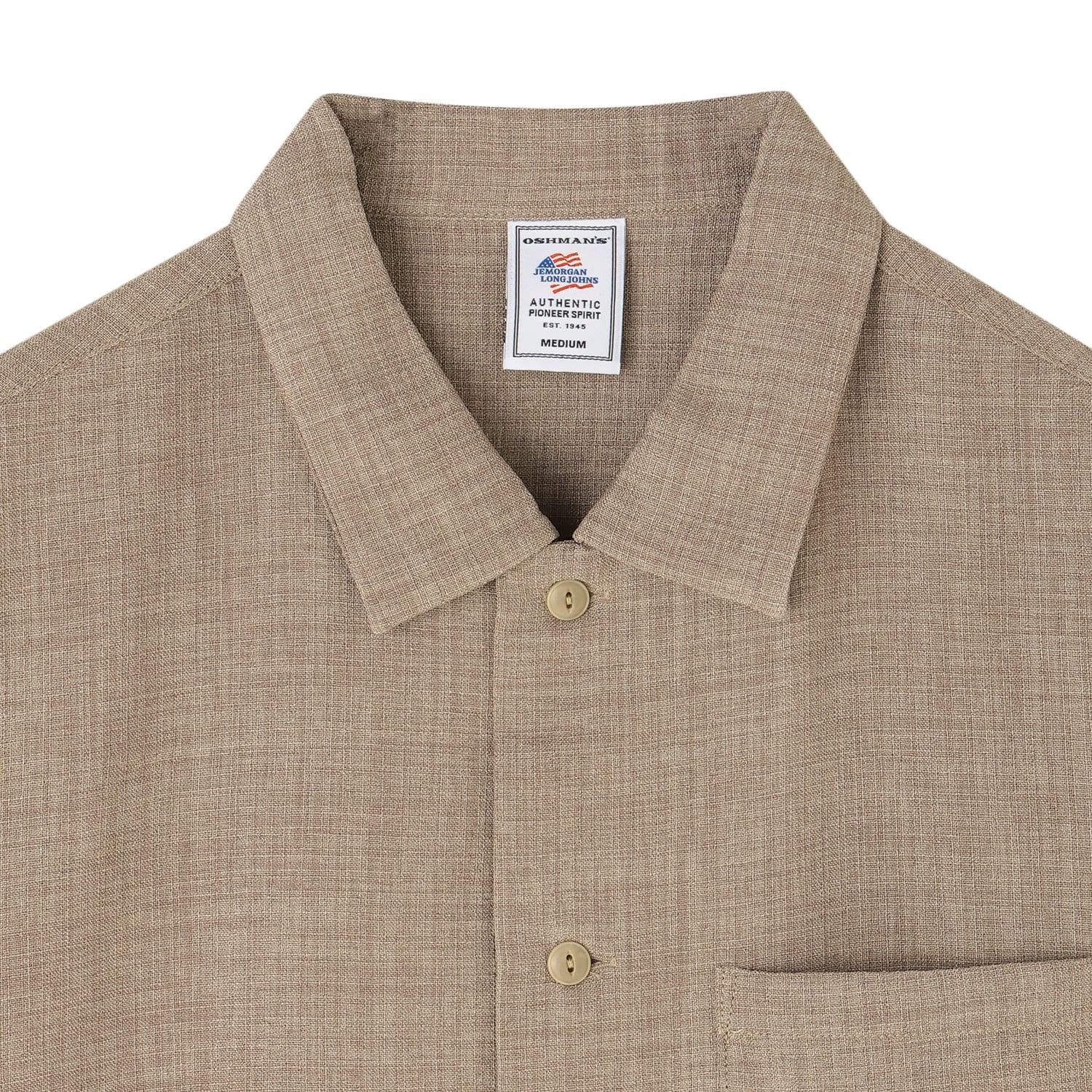 JEMORGAN J.E.MORGAN Tech Linen Open Collar S/S Shirts OSHMAN'S SMU