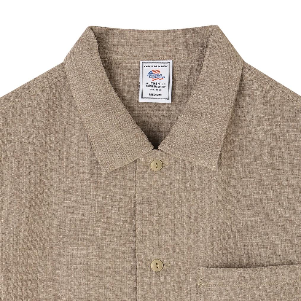  JEMORGAN J.E.MORGAN Tech Linen Open Collar S/S Shirts OSHMAN'S SMU画像2