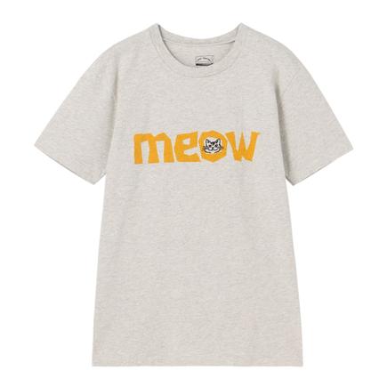 MIXTA クルーネックプリントTシャツ Meow