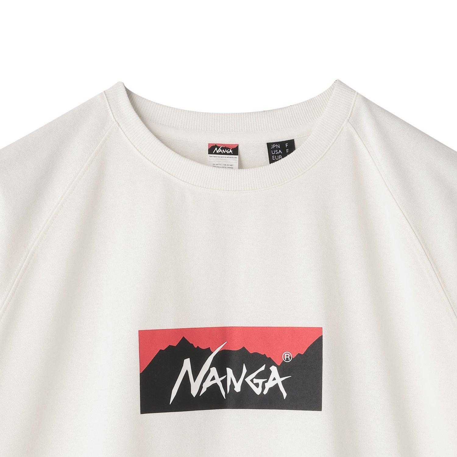 NANGA NANGA Eco Hybrid Box Logo Loose Fit Tee｜OSHMAN'S ONLINE